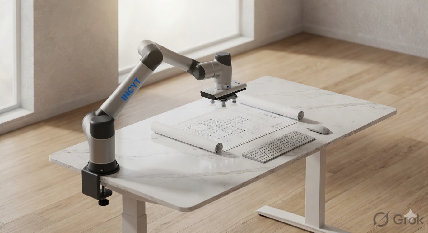 Suction-cup desk cobot — frame 03
