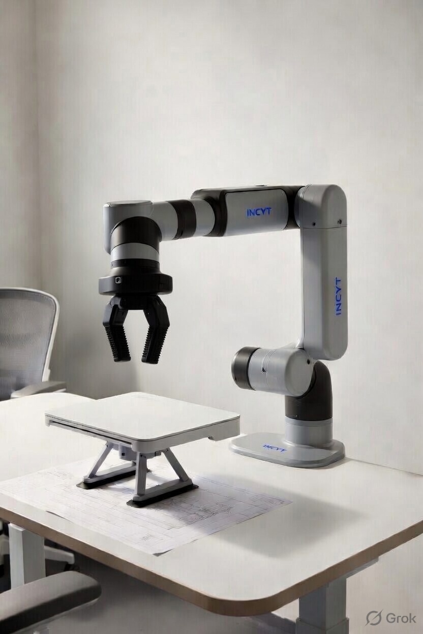 Six-axis arm with swappable end-effectors — frame 01